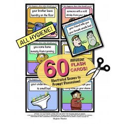 PROBLEM SOLVING ILLUSTRATED! HYGIENE TOPICS! 60 Cards! 50 Pages! Problems & WH-Questions!